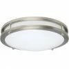 Style Selections Flush Mount Ceiling Light for Modern Decor - Needs 1 20-Watt LED Bulb - Silver Finish - 14-in dia