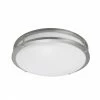 Project Source Round Flush Mount Ceiling Light - LED - 14-in - Metal/Acrylic - Brushed Nickel -STYLE SELECTIONS Shop 03245019 L