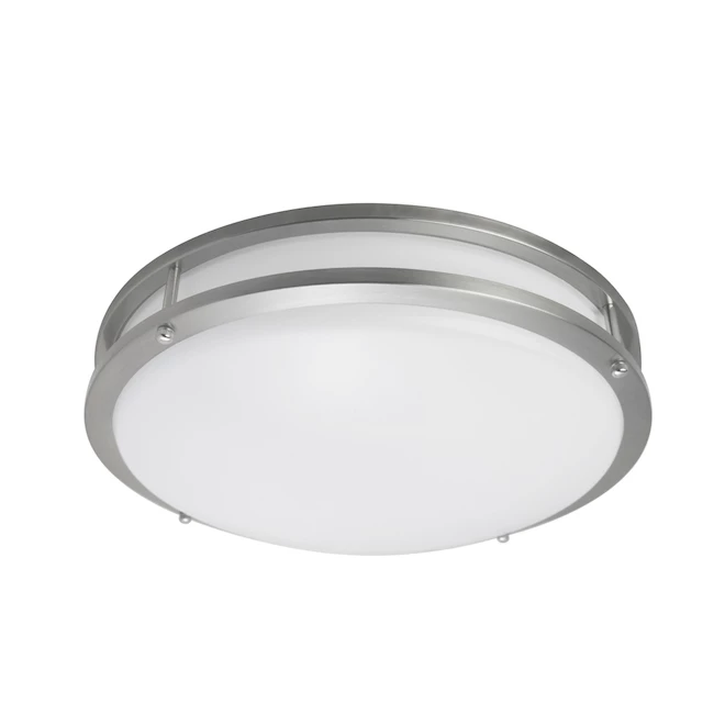 Project Source Round Flush Mount Ceiling Light - LED - 14-in - Metal/Acrylic - Brushed Nickel 3 Project Source Round Flush Mount Ceiling Light - LED - 14-in - Metal/Acrylic - Brushed Nickel