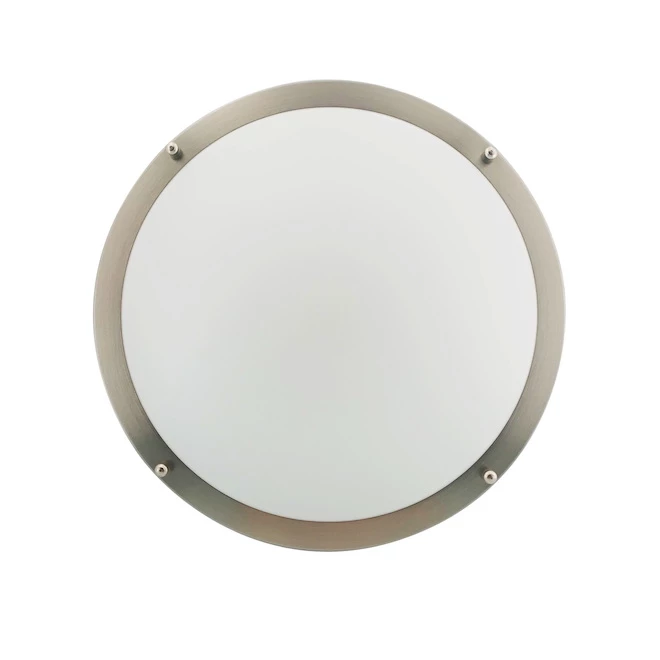 Project Source Round Flush Mount Ceiling Light - LED - 14-in - Metal/Acrylic - Brushed Nickel 4 Project Source Round Flush Mount Ceiling Light - LED - 14-in - Metal/Acrylic - Brushed Nickel - Image 2