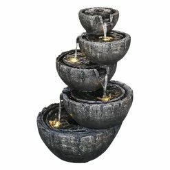 Creston Fountain - LED Lights - 32" - Stone Effect