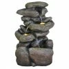Rock Fountain - Fiberglass - LED - 20" - Stone Colour 1 Rock Fountain - Fiberglass - LED - 20" - Stone Colour -STYLE SELECTIONS Shop 08265085 L