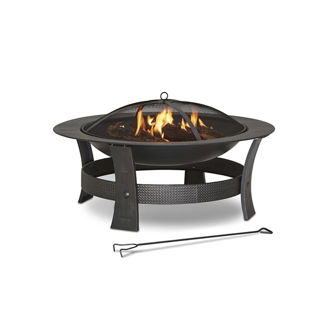 Outdoor Wood Fireplace - 19" x 35" - Steel - Black 4 Outdoor Wood Fireplace - 19" x 35" - Steel - Black - Image 2