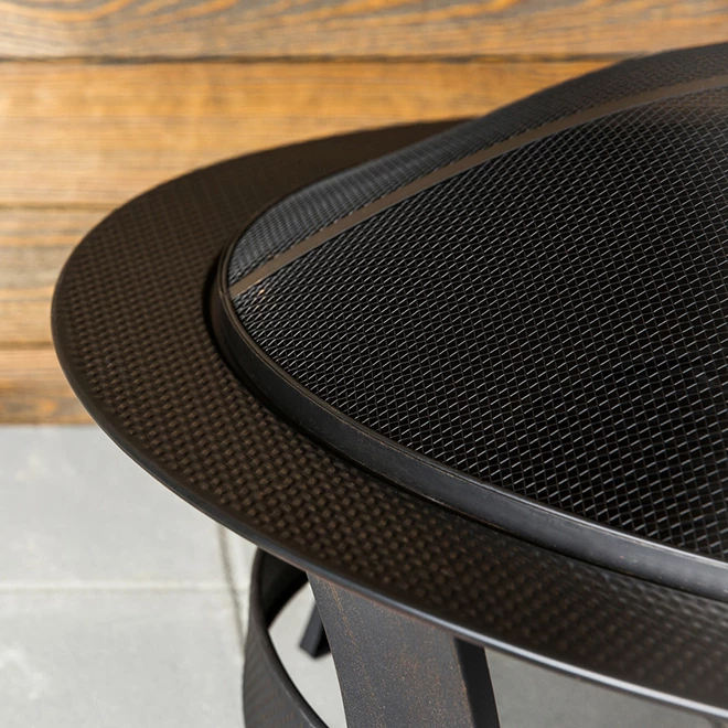 Outdoor Wood Fireplace - 19" x 35" - Steel - Black 5 Outdoor Wood Fireplace - 19" x 35" - Steel - Black - Image 3