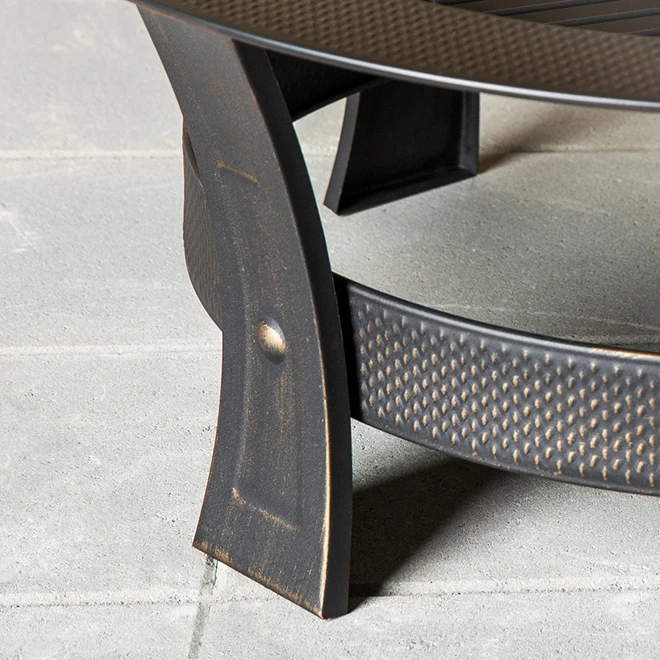 Outdoor Wood Fireplace - 19" x 35" - Steel - Black 6 Outdoor Wood Fireplace - 19" x 35" - Steel - Black - Image 4