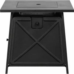 Bali Outdoor Fire Pit - Black - Steel - 50,000-BTU - 24 51/64-in H x 28-in W x 28-in D