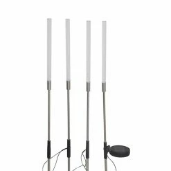 Solar Landscape Stake Lights - Plastic 3.94-in White - Set of 4