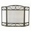 Style Selections 3-Panel Fireplace Screen - Scroll - Steel - 50.2-in x 32-in - Black -STYLE SELECTIONS Shop 30735568 L