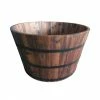 Style Selection - Whiskey Barrel - Wood/Steel 23.62-in x 14-in Carbonised -STYLE SELECTIONS Shop 32015244 L