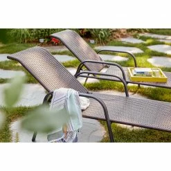 Style Selections Pelham Bay Woven Lounge Chair - 79-in x 35.5-in x 27-in - Steel and Brown Wicker -STYLE SELECTIONS Shop 32017987c L