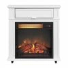 Style Selections Rolling Electric Fireplace - Infrared - 25.6-in - White Oak -STYLE SELECTIONS Shop 32255009 L