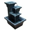 Infinity 4-Tier Outdoor Fountain - 32.68-in - Resin - Black -STYLE SELECTIONS Shop 33905502 L