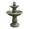 Infinity 2-Tier Outdoor Fountain with Pedestal - 21.85-in - Cement - Grey 2 Infinity 2-Tier Outdoor Fountain with Pedestal - 21.85-in - Cement - Grey -STYLE SELECTIONS Shop 33905503 L