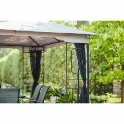 Style Selections 10-ft x 10-ft Black and Grey Gazebo with Netting 8 Style Selections 10-ft x 10-ft Black and Grey Gazebo with Netting -STYLE SELECTIONS Shop 38115277c L