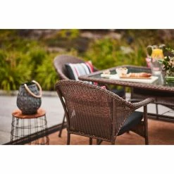 Style Selections Spruce Hills Brown Wicker Stackable Patio Chair -STYLE SELECTIONS Shop 41355012d L