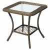 Style Selections Spruce Hills Brown 20-in x 20-in Patio Side Table 2 Style Selections Spruce Hills Brown 20-in x 20-in Patio Side Table -STYLE SELECTIONS Shop 41355015 L