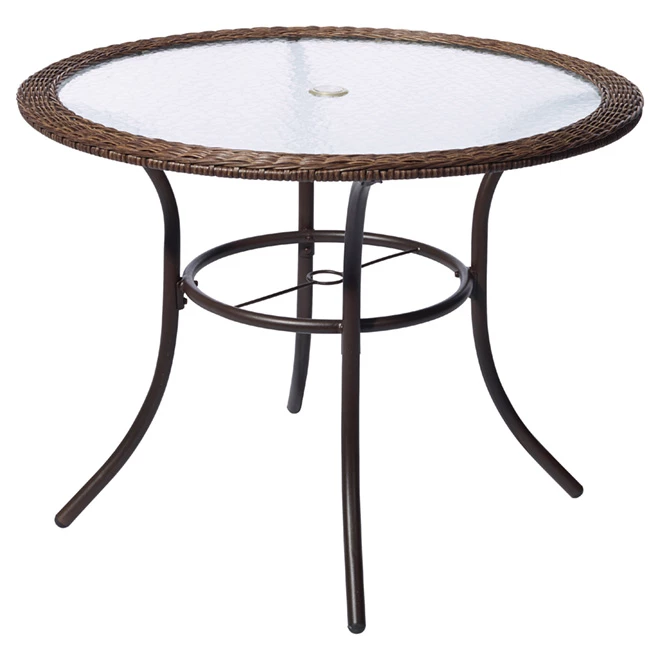Style Selections Spruce Hills 39 1/2-in Tempered Glass Round Patio Dining Table 3 Style Selections Spruce Hills 39 1/2-in Tempered Glass Round Patio Dining Table