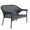 Patio Loveseat - Woven Wicker - Black -STYLE SELECTIONS Shop 41355024 L