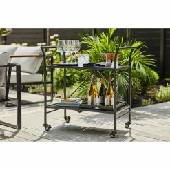 Style Selections Pelham Bay 33-in x 19-in Black Steel Foldable Patio Serving Cart -STYLE SELECTIONS Shop 41355036b L