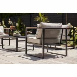 Style Selections 4-Pieces Dufferin Grey Steel Patio Conversation Set -STYLE SELECTIONS Shop 41355048c L