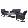 Style Selections Sunbridge Conversation Set - 4 Pieces - Steel - Blue -STYLE SELECTIONS Shop 41355050 L