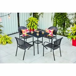 Style Selections Pelham Bay Black Steel Square Patio Bistro Table -STYLE SELECTIONS Shop 41535432d L