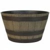 Style Selections Flower Barrel - Resin - Garden Party - 14.6" - Brown -STYLE SELECTIONS Shop 41536267 L