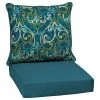 Style Selections Reversible Deep-Seating Chair Cushion Set - Damask/Solid Pattern - 2-Piece -STYLE SELECTIONS Shop 41537230 L