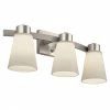 Bathroom Wall Sconce - Steel - 3 Lights - Nickel 2 Bathroom Wall Sconce - Steel - 3 Lights - Nickel -STYLE SELECTIONS Shop 43105007 L