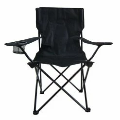Style Selections Folding Event Chair - Polyester - 31.5-in x 35.5-in - Black