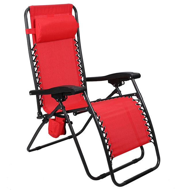 Style Selections Relax Patio Lounge Chair - Zero Gravity - Cup Holder - Red 3 Style Selections Relax Patio Lounge Chair - Zero Gravity - Cup Holder - Red
