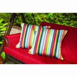 Style Selections Futon Swing - 3-Person - 8-ft - Steel/Polyester - Red/Brown -STYLE SELECTIONS Shop 44315009d L