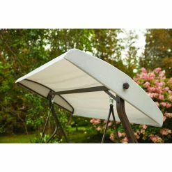 Style Selections - Swing with Canopy - Wicker and Metal - Brown and Grey -STYLE SELECTIONS Shop 44315013c L