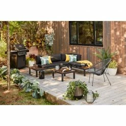Style Selections 26.7-in x 28.7-in x 33.4-in Black Outdoor Stacking Chair -STYLE SELECTIONS Shop 44315015c L