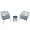 Style Selections 3-Piece Metal Frame Patio Conversation Set with Grey Cushions -STYLE SELECTIONS Shop 44315019 L