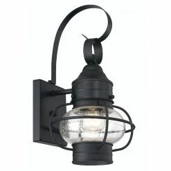 Style Selections Trevett 14-in, 1-Light Matte Black Wall Sconce