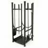 Style Selections Fireplace Tool Set and Log Bin - Steel - 32.67 x 14.76 x 13-in - Black -STYLE SELECTIONS Shop 46715008 L