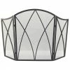 Style Selections 47.87-in Black Steel Gothic Arch 3-Panel Fireplace Screen -STYLE SELECTIONS Shop 46715009 L