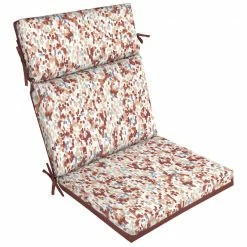 Style Selections 21-in x 20-in Outdoor High Back Red Cushion