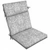 Style Selections 1-Piece Tybalt Damask Grey Patio Chair Cushion -STYLE SELECTIONS Shop 47235045 L