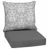 Style Selections 2-Piece Tybalt Damask Grey Deep Seat Patio Chair Cushion -STYLE SELECTIONS Shop 47235046 L