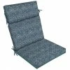 Style Selections 1-Piece Hadrian Tile Blue Geometric High Back Patio Chair Cushion -STYLE SELECTIONS Shop 47235049 L