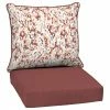Style Selections 2-Piece Poet's Garden Red Geometric Deep Seat Patio Chair Cushion -STYLE SELECTIONS Shop 47235051 L