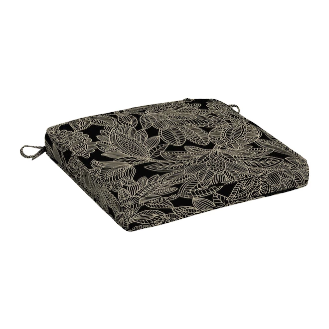 Style Selections 1-Piece Black Theodora Jacobean Floral Seat Pad 3 Style Selections 1-Piece Black Theodora Jacobean Floral Seat Pad