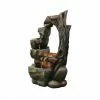 Style Selections 24-in Grey Resin Lighted Log Fountain -STYLE SELECTIONS Shop 47635014 L