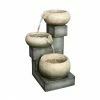 Style Selections 18-in x 17-in Grey Resin 3-Bowl Lighted Fountain -STYLE SELECTIONS Shop 47635017 L