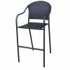 Style Selections Pelham Bay Bar Chair - Wicker - Stackable - Black - 24-in x 44.75-in x 22-in -STYLE SELECTIONS Shop 47865001 L