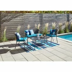 Pelham Bay Patio Loveseat - Woven Wicker - 2 Seats - Black -STYLE SELECTIONS Shop 47865003b L