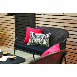 Pelham Bay Patio Loveseat - Woven Wicker - 2 Seats - Black -STYLE SELECTIONS Shop 47865003d L