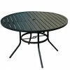 Style Selections Pelham Bay Patio Dinner Table - 48-in x 29 1/4-in - Matte Black Steel -STYLE SELECTIONS Shop 47865005 L